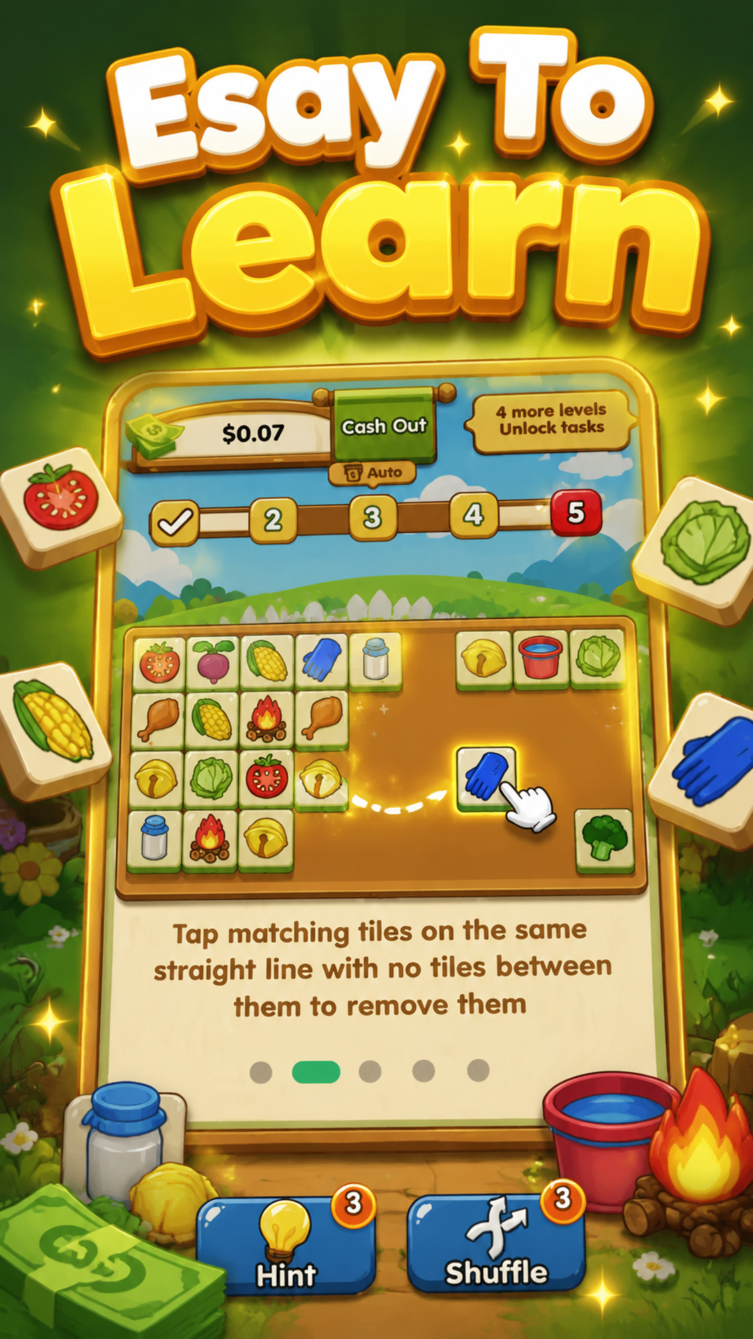 Farm Link Puzzle matching tiles gameplay