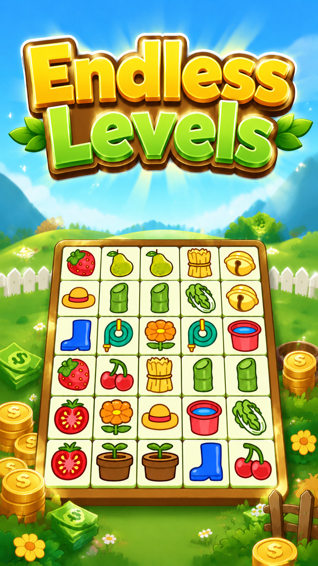 Farm Link Puzzle level progress screen